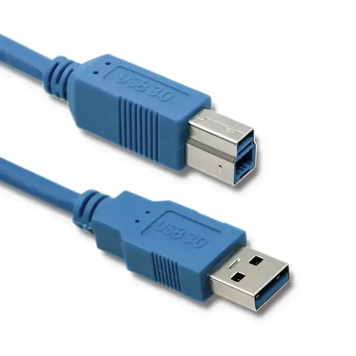 Qoltec USB Cable USB-A - USB-B 1 m Blue USB kabelis