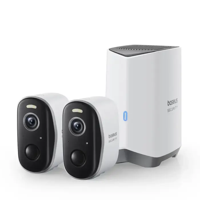 Baseus Security N1 2K Outdoor Monitoring Kit (2 Cameras) – White