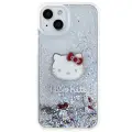 Hello Kitty Liquid Glitter Charms Kitty Head case for iPhone 15 - silver — Foto 3