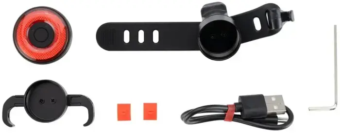 Rockbros Q5 Rear Bike Light with Intelligent Stop System - Black Foto 2