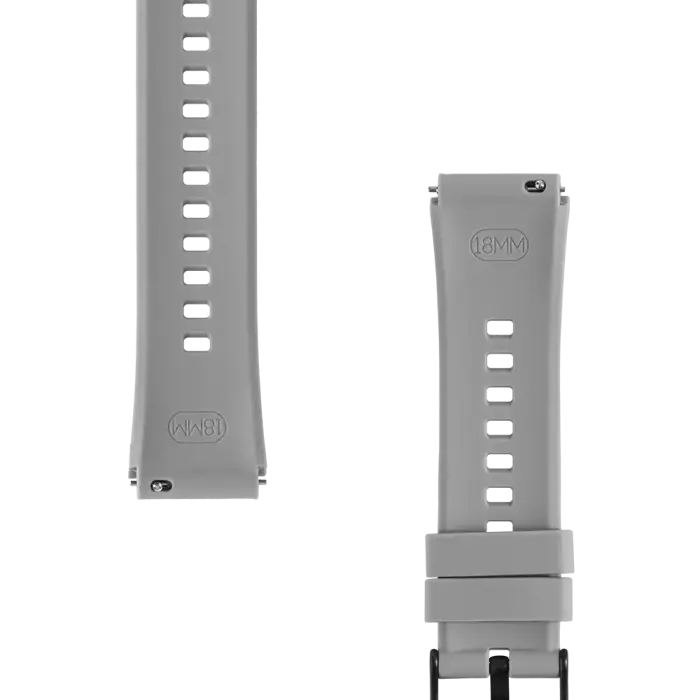 Tactical universal smartwatch strap for (18 mm) | Silicone | gray