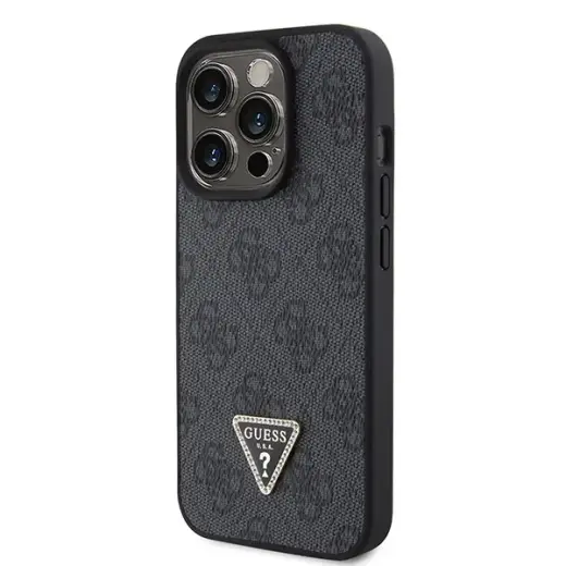 Guess GUHCP15LP4TDSCPK iPhone 15 Pro 6.1" black hardcase Crossbody 4G Metal Logo Foto 2
