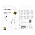 Borofone Earphones BM100 Pro Fuente with microphone white Foto 6