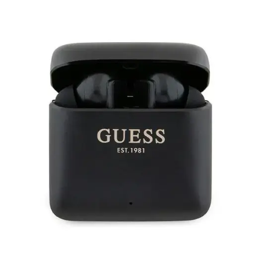 Guess słuchawki Bluetooth GUTWSSU20ALEGK TWS + stacja dokująca czarny|black Printed Logo Foto 1