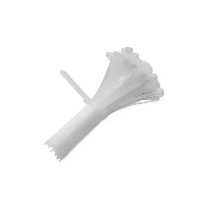 Qoltec Reusable Self-locking cable tie | 4.8*200 mm | Nylon UV | White Foto 3