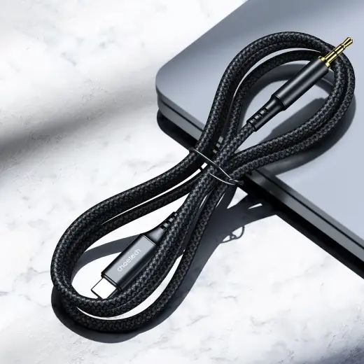 Choetech AUX008 USB-C | mini jack 3.5mm cable 2 m - black Foto 5