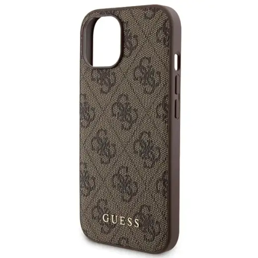 Zestaw Guess GUBPM5P15S4GEMGW iPhone 15 6.1" hardcase + Powerbank 5000mAh MagSafe brązowy|brown 4G Metal Logo Foto 6