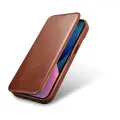 iCarer CE Oil Wax Premium Leather Folio Case iPhone 14 Plus magnetic flip case MagSafe brown (AKI14220707-BN) — Photo 25