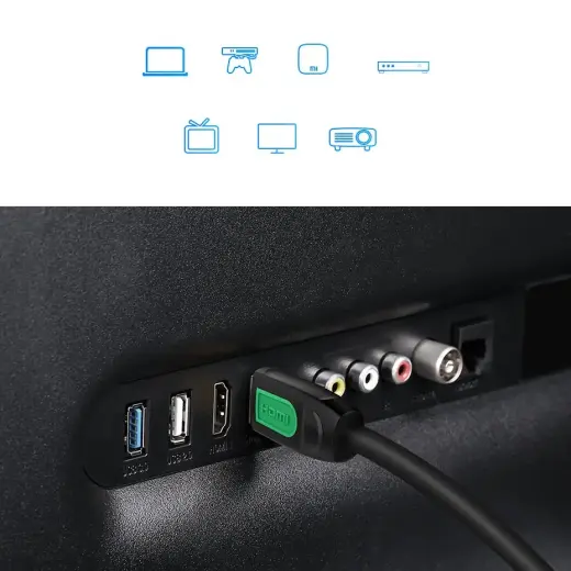 Ugreen HDMI cable 19 pin 1.4v 4K 60Hz 30AWG 2m black (10129) Foto 7