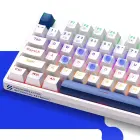 Machenike K500B-B87 Wired Mechanical Gaming Keyboard with Backlight, Red Switch - White — Фото 9
