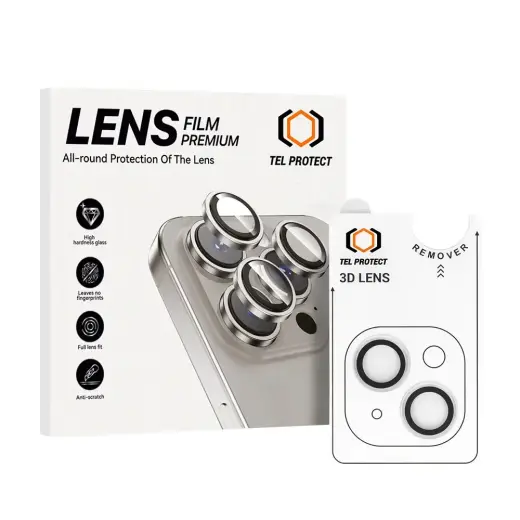 Tempered glass Tel Protect 3D Lens on camera for Iphone 13/13 Mini transparent (lens 2 pieces)