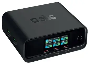 Lādētājs SBS Desk Charging Station with display 100W 5-Port