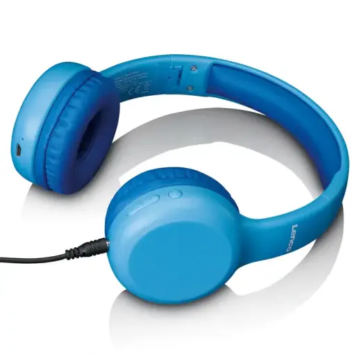 Lenco on-ear austiņas ar Bluetooth bērniem, zilas Foto 6