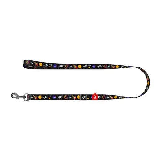 Waudog nylon dog leash, pattern "NASA21", width 25 mm, length 122 cm. Photo
