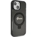 Guess Ring Stand Script Glitter MagSafe Case for iPhone 15 Plus | 14 Plus - Black — Foto 4