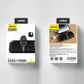 Dudao K20SL 5000mAh мини внешний аккумулятор (powerbank) с Lightning | USB-C коннекторами - черный Фото num