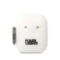 Karl Lagerfeld 3D Logo NFT Choupette Head Silicone Case for Airpods 1|2 White Foto 2