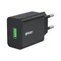 BWOO wall charger CDA249 5V 2,4A USB-A, black Foto 1
