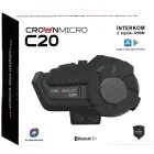 Motorcycle intercom Crown C20 Bluetooth 5.1 black — Фото 7