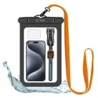 TECH-PROTECT UWC9 UNIVERSAL WATERPROOF CASE 8.9 INCH BLACK/ORANGE — Фото 1