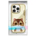 Nimmy Glasses Cool Cat phone case for iPhone 16 Pro brown Photo