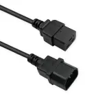 Qoltec Power extension cable IEC C14/C19 | 3x1.5mm² | 2m — Photo 1