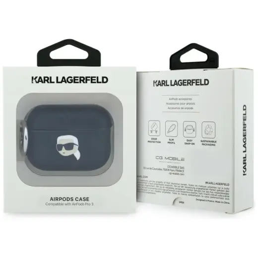 Case Karl Lagerfeld Monogram Karl Head for AirPods Pro 3 black Foto 4