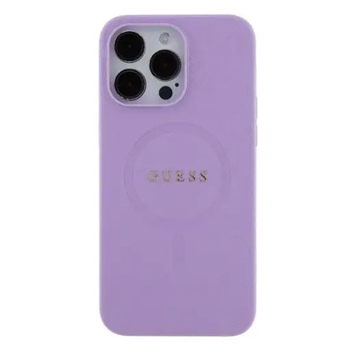 Guess Saffiano MagSafe case for iPhone 15 Pro - purple Фото num