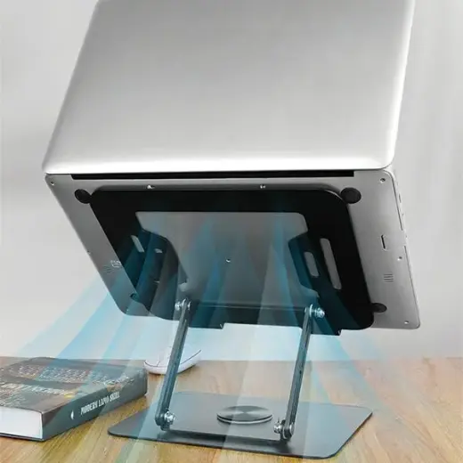 AWEI uchwyt biurkowy X46 rotacyjny na laptopa do 16" czarny|black Photo