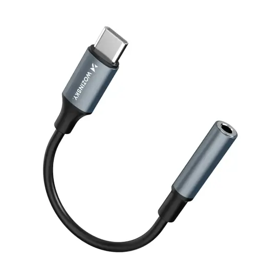 Wozinsky WACM-01 USB-C Adapter - 3.5mm Mini Jack - Black Foto 3