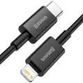 Baseus Superior Series datu pārraides un uzlādes vads | USB-C uz Lightning | 20W | 1m | melns Foto 3