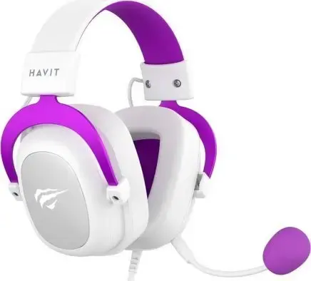 Havit H2002d - gaming headphones  white and purple Photo