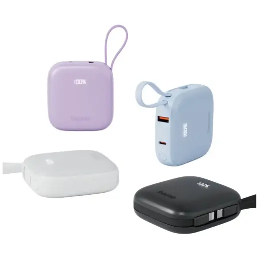 Bazic 4 in 1 Bazic Fusion ārējais akumulators (powerbank) | 10000 mAh | 22.5W | USB-C, Lightning, USB-A | LED ekrāns | melns Foto 4