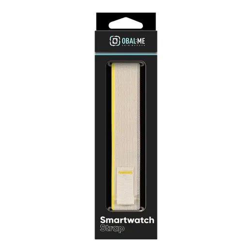 OBAL:ME Textile Strap for  Apple Watch 42-49mm M-L Beige|Yellow Foto 5