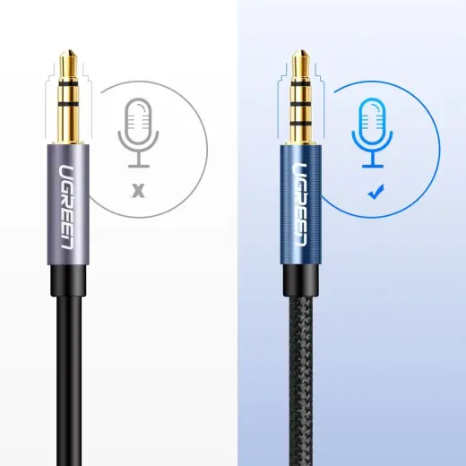UGREEN AUX Cable Extension mini-jack 3,5 mm, 3m (Gray) Photo