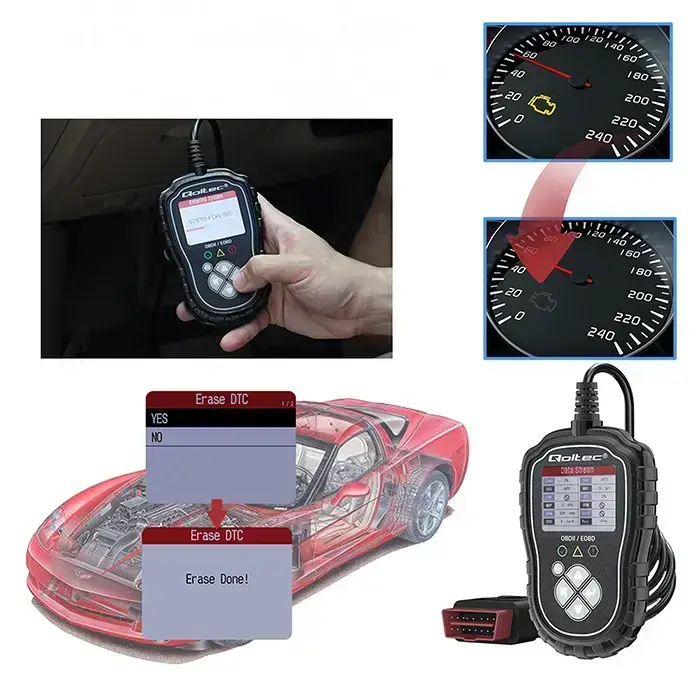 Qoltec Digital OBD2 EOBD diagnostic Tester ProLine  | 8V-25V | Dual System Foto 14