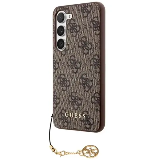 Guess 4G Charms Collection case for Samsung Galaxy A35 - brown Фото num