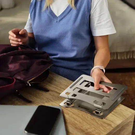 Wozinsky WRS-CPY75DSS Aluminum Laptop and Tablet Stand + Free Smartphone Stand - Silver Foto 22