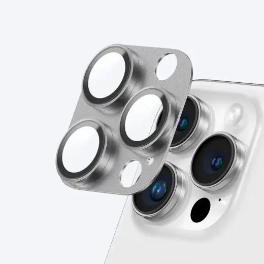 AmazingThing Aviation-Grade Alloy Tempered Glass Lens for iPhone 16 Pro | 16 Pro Max Camera Lens - Gray Фото num