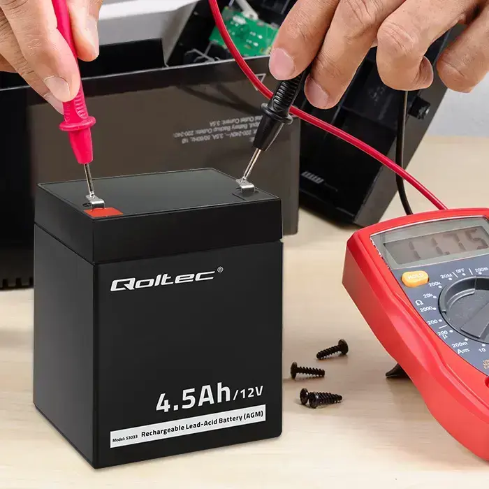 Qoltec AGM battery | 12V | 4.5Ah | Maintenance-free | Efficient| LongLife | for UPS, scale, cash register Foto 6