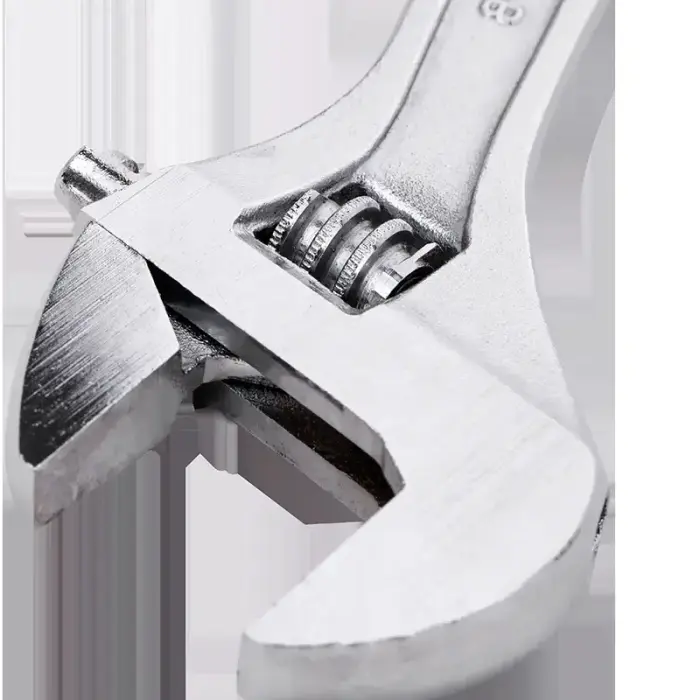 Регулируемый гаечный ключ 8" Deli Tools EDL008A (серебристый) Фото num