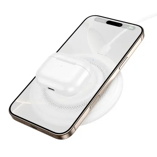 Borofone Wireless induction charger BQ40 Crown 15W white Foto 2