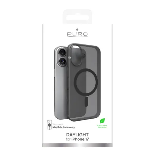Puro Daylight Magsafe Compatible Silicone Case for iPhone 17 - Translucent Black Фото num