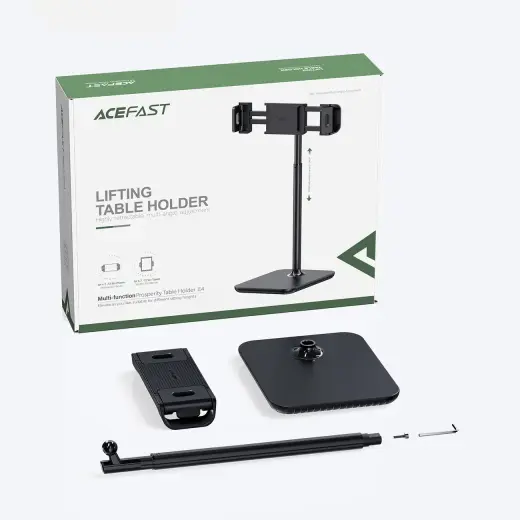 Acefast telescopic phone and tablet holder (135-230mm wide) for the desk 360 ° black (E4 black) Photo