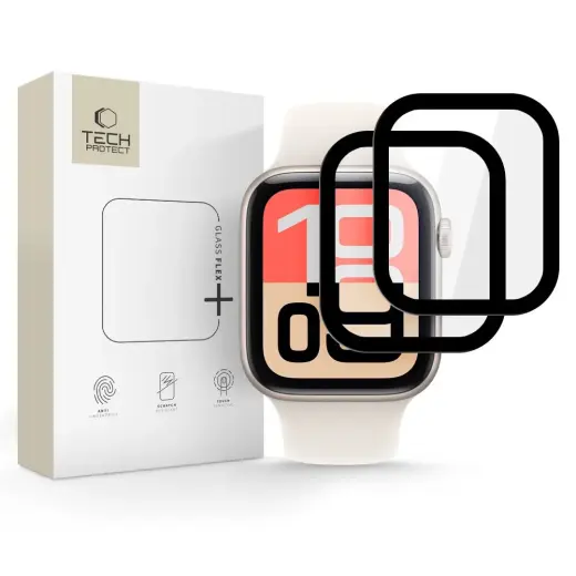 SZKŁO HYBRYDOWE TECH-PROTECT GLASS FLEX+ 2-PACK APPLE WATCH 4 | 5 | 6 | SE 1 | 2 | 3 (40MM) BLACK
