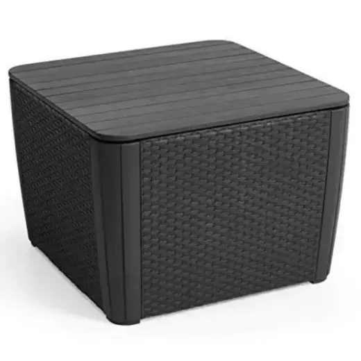 Garden table/storage box Luzon Plus grey
