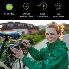 Qoltec Fast Charger for e-bike, electric scooter 36V | 42V | 2A | 5.5*2.1 | water resistant + power cable — Фото 4