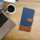 Jeans book type phone case for iPhone 16 Pro Max blue — Photo 4