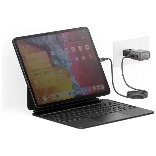 Wall charger Energea TravelGo Adapter 35 USB-A|USB-C 35W graphite-black Photo
