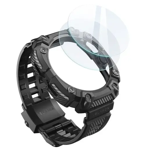 IBLSN ArmorBOX & Tempered Glass 2-PACK Supcase Case for Samsung Galaxy Watch Ultra (47MM) - Black Фото num